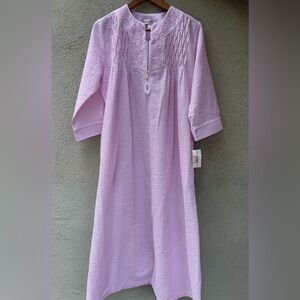 Miss Elaine Pink Striped Nightgown NWT Size S